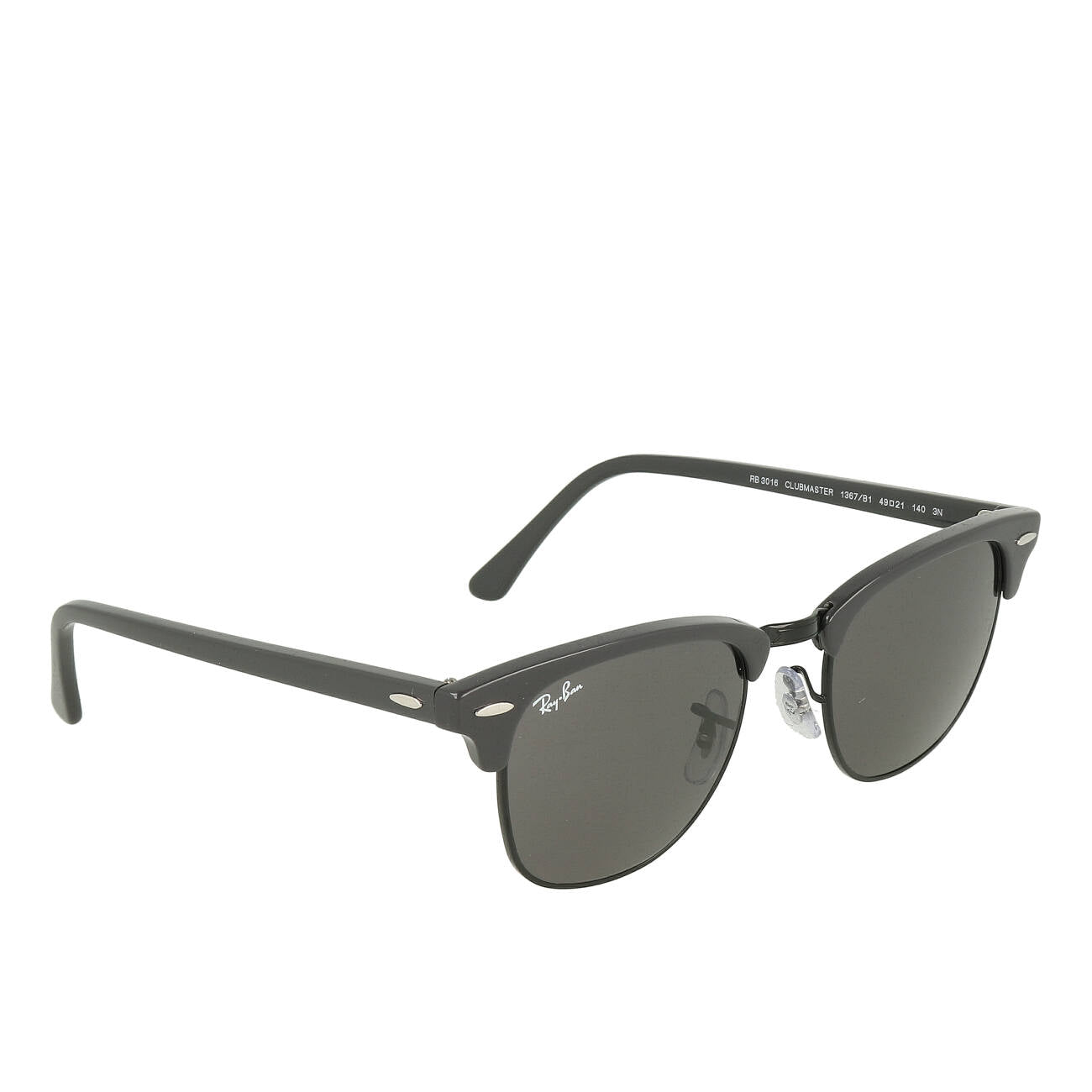 Ray-Ban Clubmaster RB3016 1367B1 Grey On Black Dark Grey