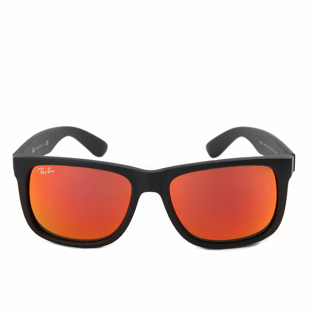 Ray-Ban Justin RB4165 622/6Q Rubber Black Brown Mirror Orange