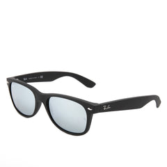 Ray-Ban New Wayfarer RB2132 622/30 Matte Black Silver Mirrored