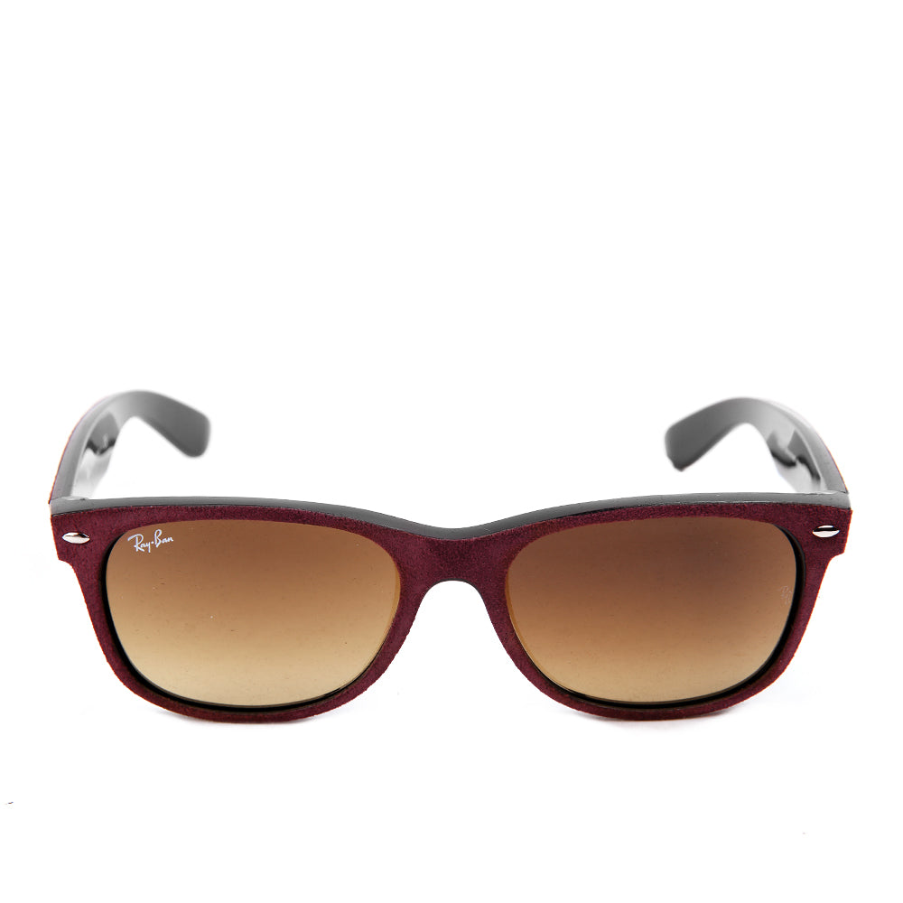 Ray-Ban New Wayfarer RB2132 624085 Black Burdeos Alcantara Brown