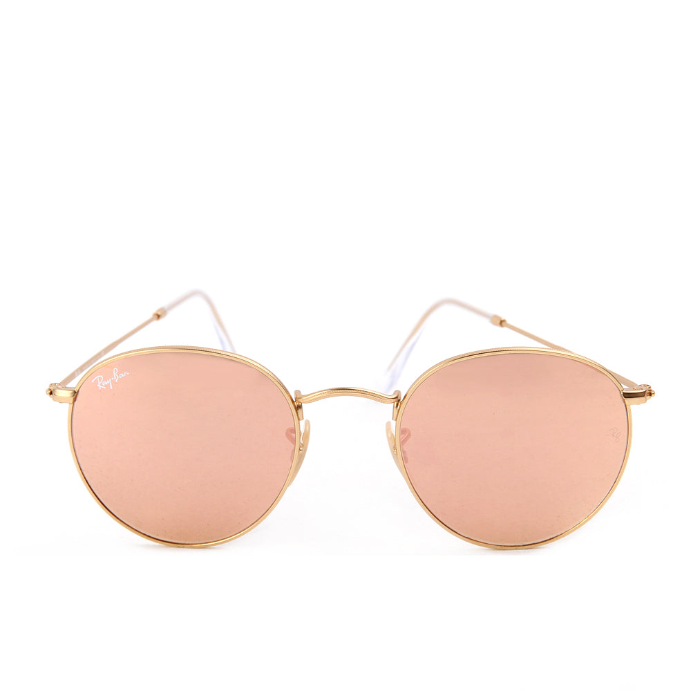 Ray-Ban Round Metal RB3447 112/Z2 Gold Pink Mirrored