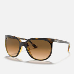 Ray-Ban Cats 1000 RB4126 710/51 57 Light Havana Clear Gradient Brown