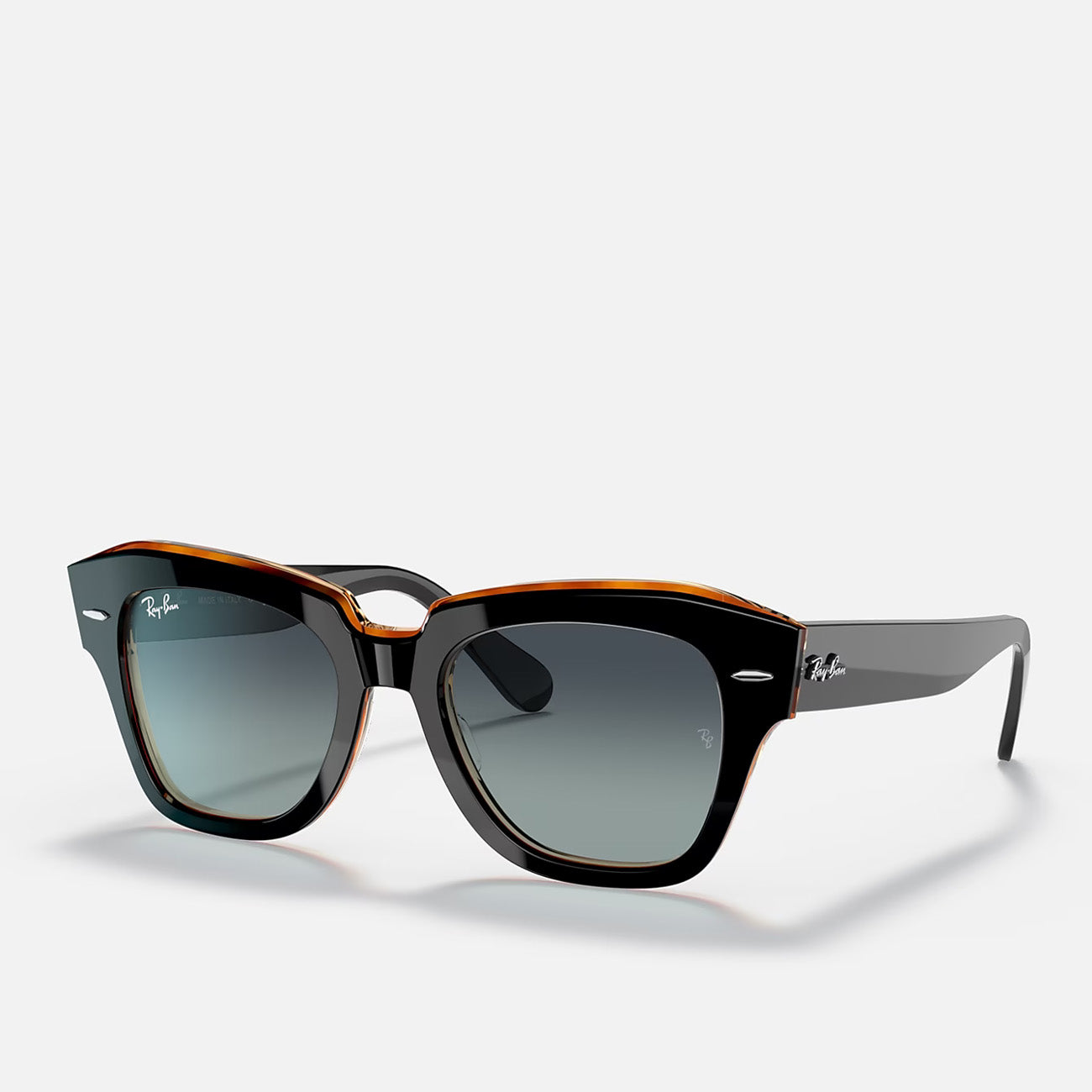 Ray-Ban State Street Black on Trans Brown Gray Vintage