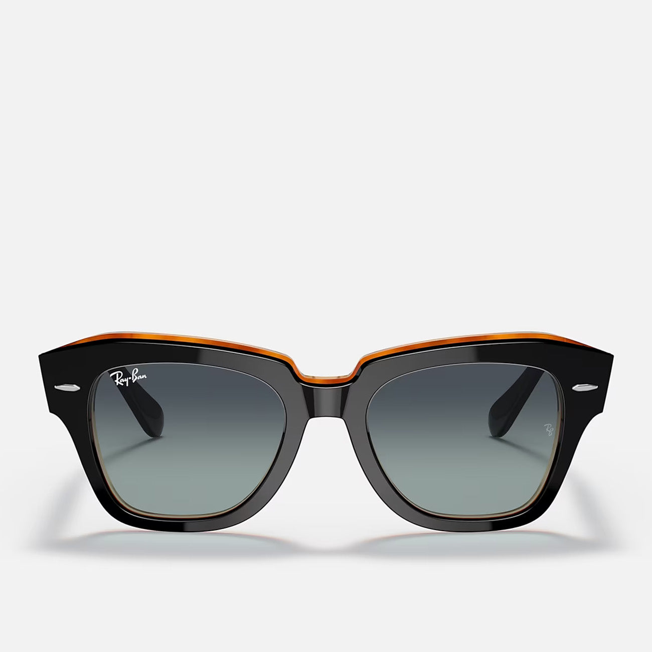 Ray-Ban State Street Black on Trans Brown Gray Vintage