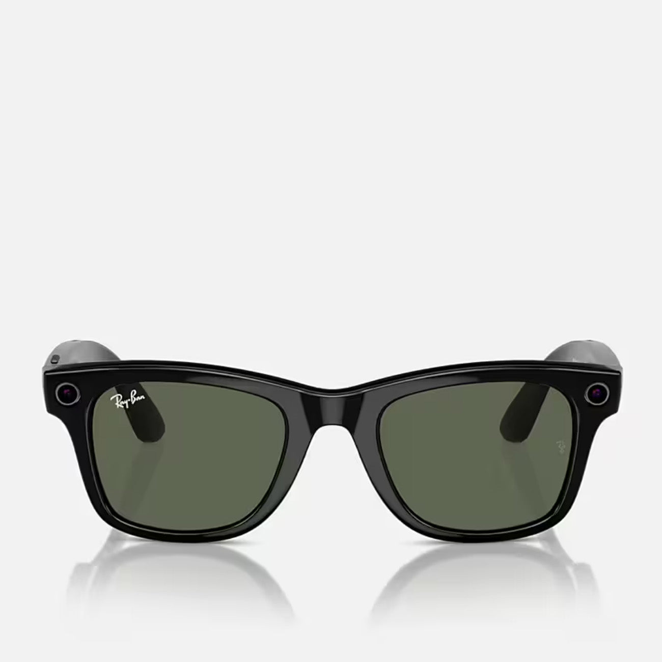 Ray-Ban Meta Wayfarer Shiny Black G15 Green